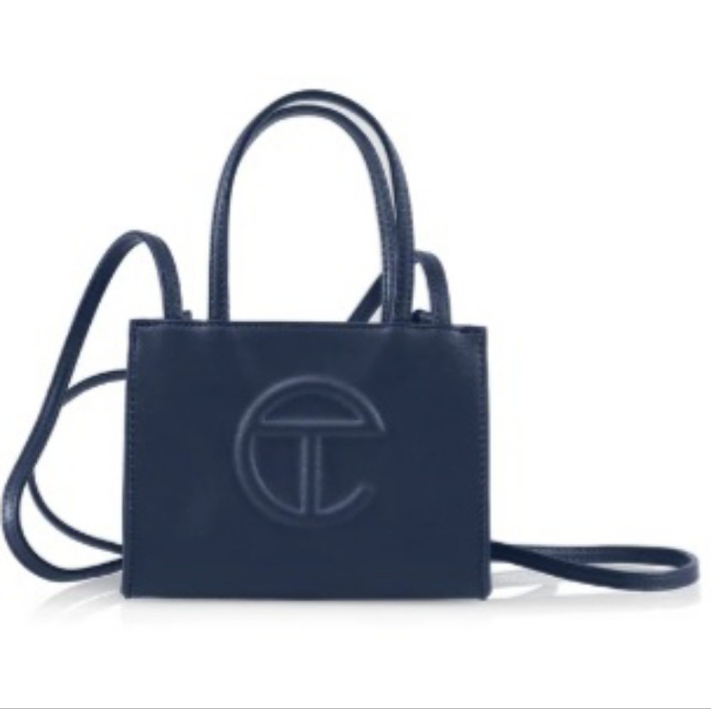 Telfar bag, navy blue,  small